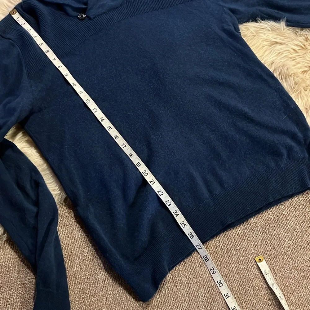 100% Cashmere - Gorgeous Neiman Marcus shawl collar pullover sweater EUC XL. - Picture 4 of 5